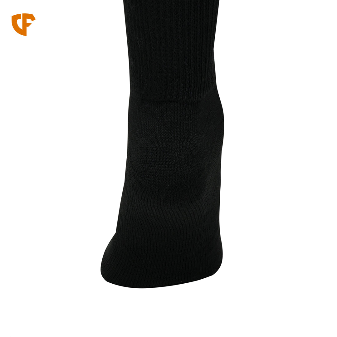 Black Diabetic Crew Socks for Men & Women