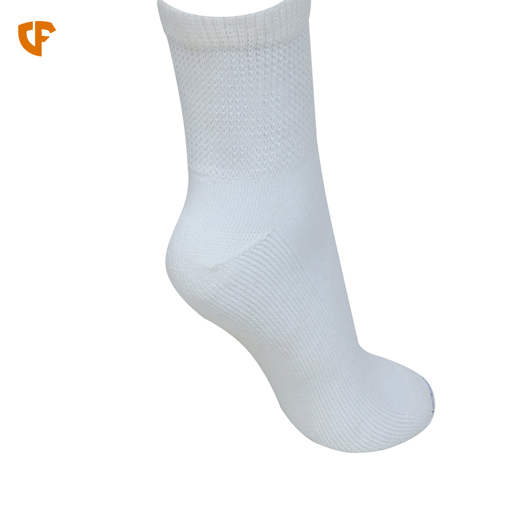 Diabetic Quarter Socks for Men & Women - White