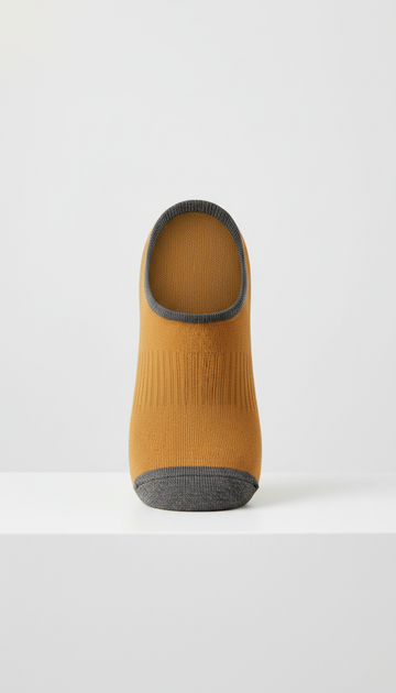 Ochre Accent No-Show Liner Sock