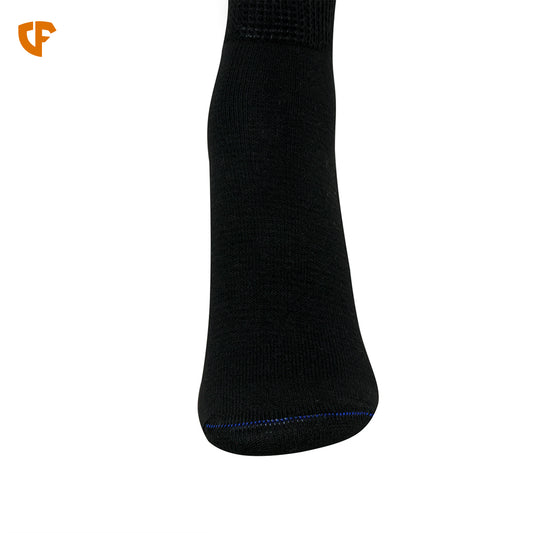 Black Diabetic Crew Socks for Men & Women