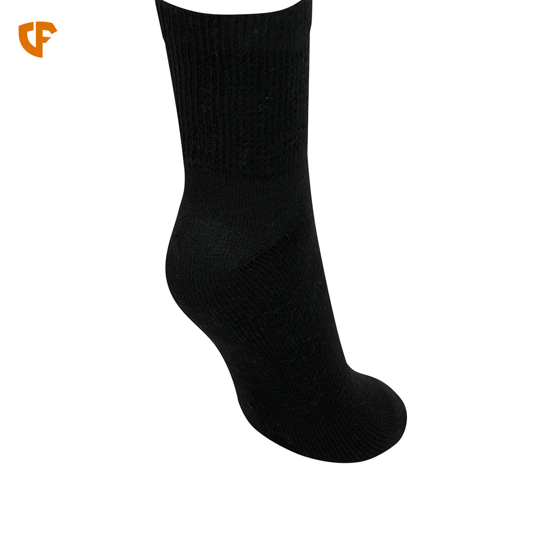 Diabetic Quarter Socks for Men & Women - Black