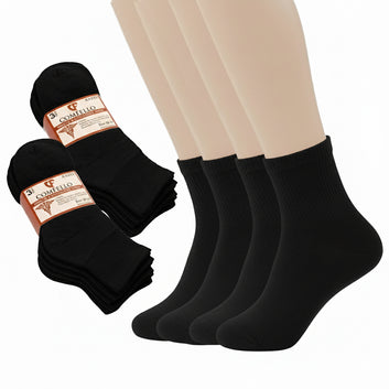Diabetic Quarter Socks for Men & Women – Soft Stretch, Seamless & Comfort Fit for Sensitive Feet
