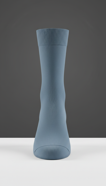 Mist Blue Minimalist Dress Sock