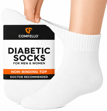 Diabetic Quarter Socks for Men & Women – Soft Stretch, Seamless & Comfort Fit for Sensitive Feet